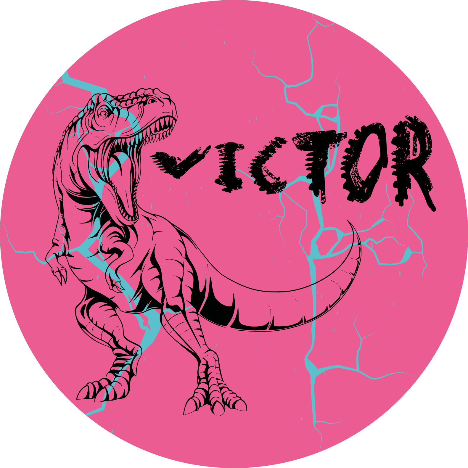Roza t-rex z imenom Vinilne preproge v drugih vzorcih - TenStickers