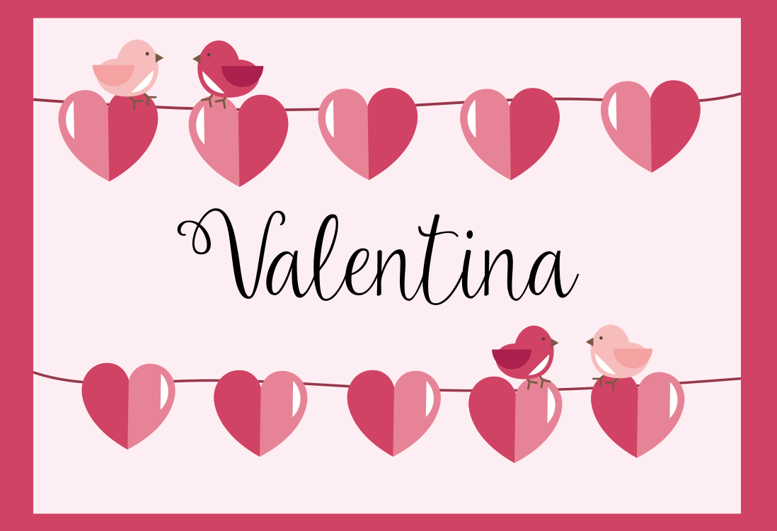 Srčni dizajn Vinilna preproga z imeni - TenStickers