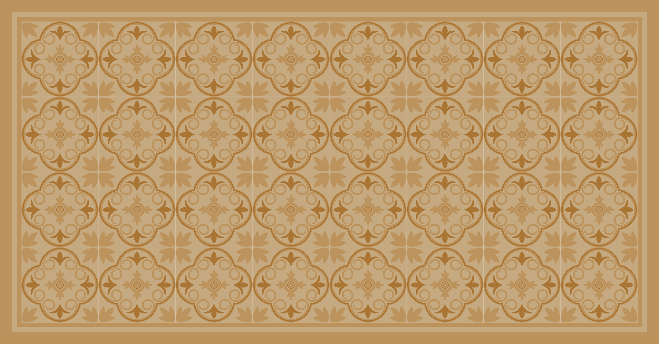 Bež vintage preproga s cvetličnim vzorcem - TenStickers