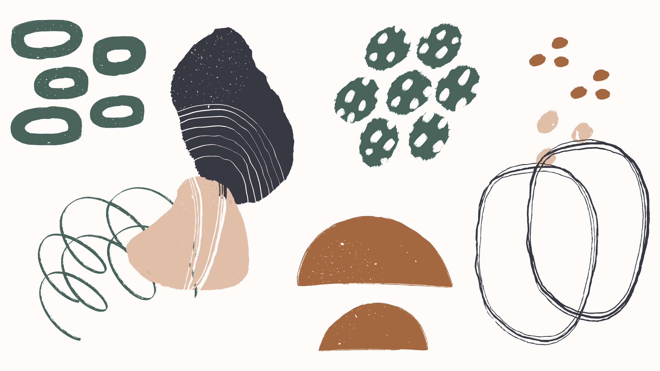 Postavitev abstraktnih oblik minimalistična vinilna preproga - TenStickers