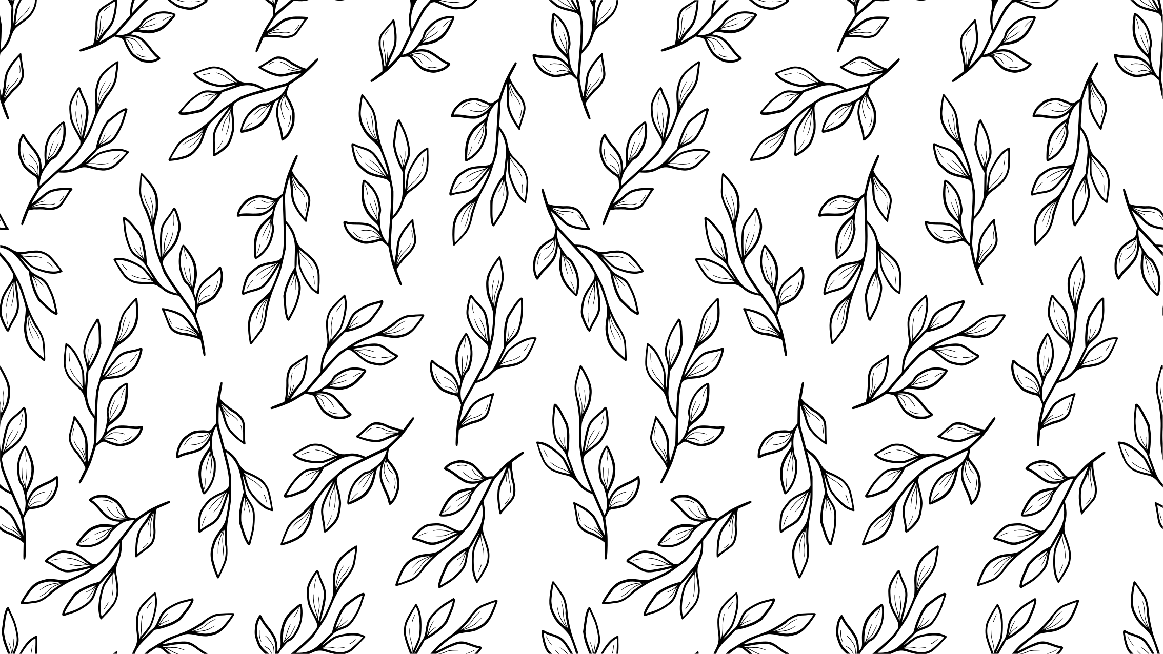 Leafy branch pattern naravna vinilna preproga - TenStickers