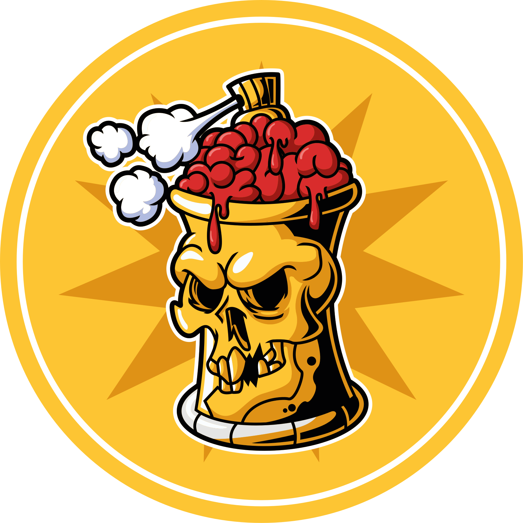 Skleda lobanje in možganov Vinilna preproga za najstnike - TenStickers