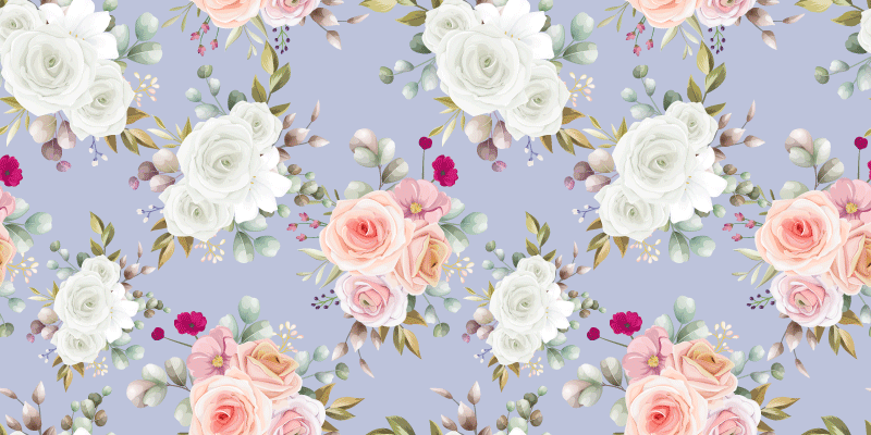 Elegantni vzorci vrtnic cvetlična vinilna preproga - TenStickers