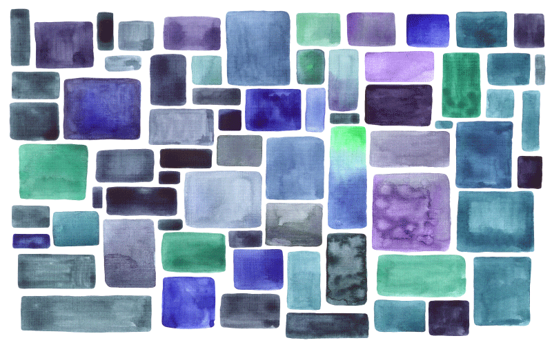 Vzorec blokov modrih odtenkov vinilna preproga - TenStickers