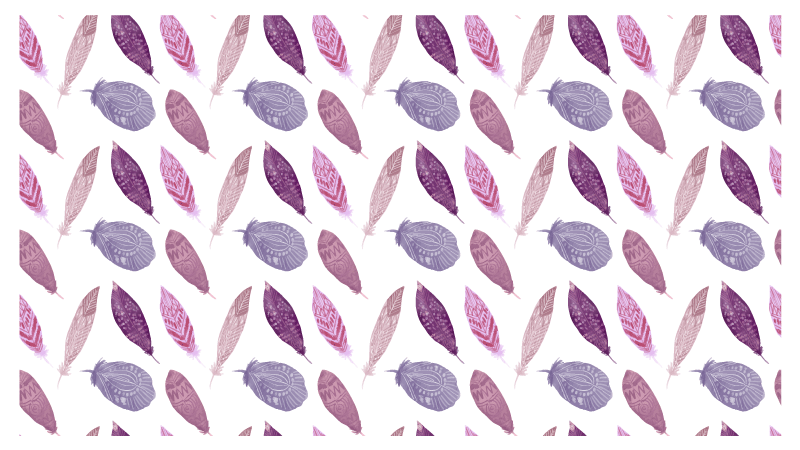Vibrant feather motif naravna vinilna preproga - TenStickers