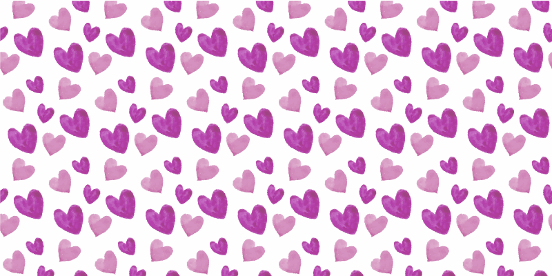 Heart pattern playful vinilne preproge v vzorcih - TenStickers