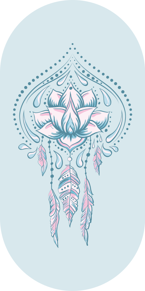 Lotosov cvet s stranske vinilne podstavki mandala - TenStickers