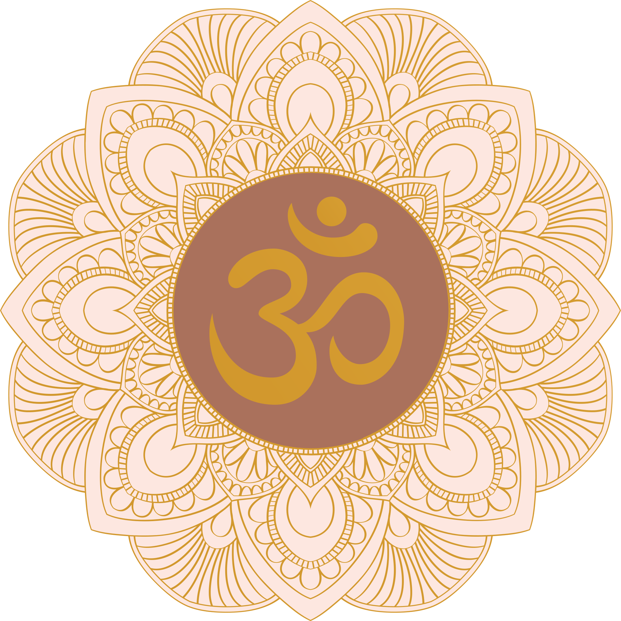 Símbolo om buda vinilna preproga mandala - TenStickers