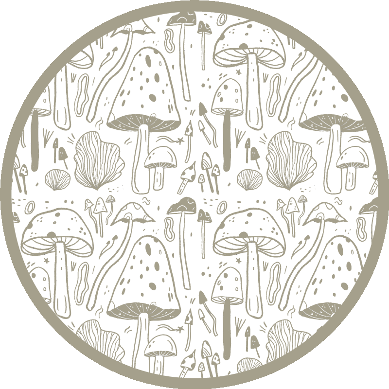 Fungal motif naravne vinilne preproge - TenStickers