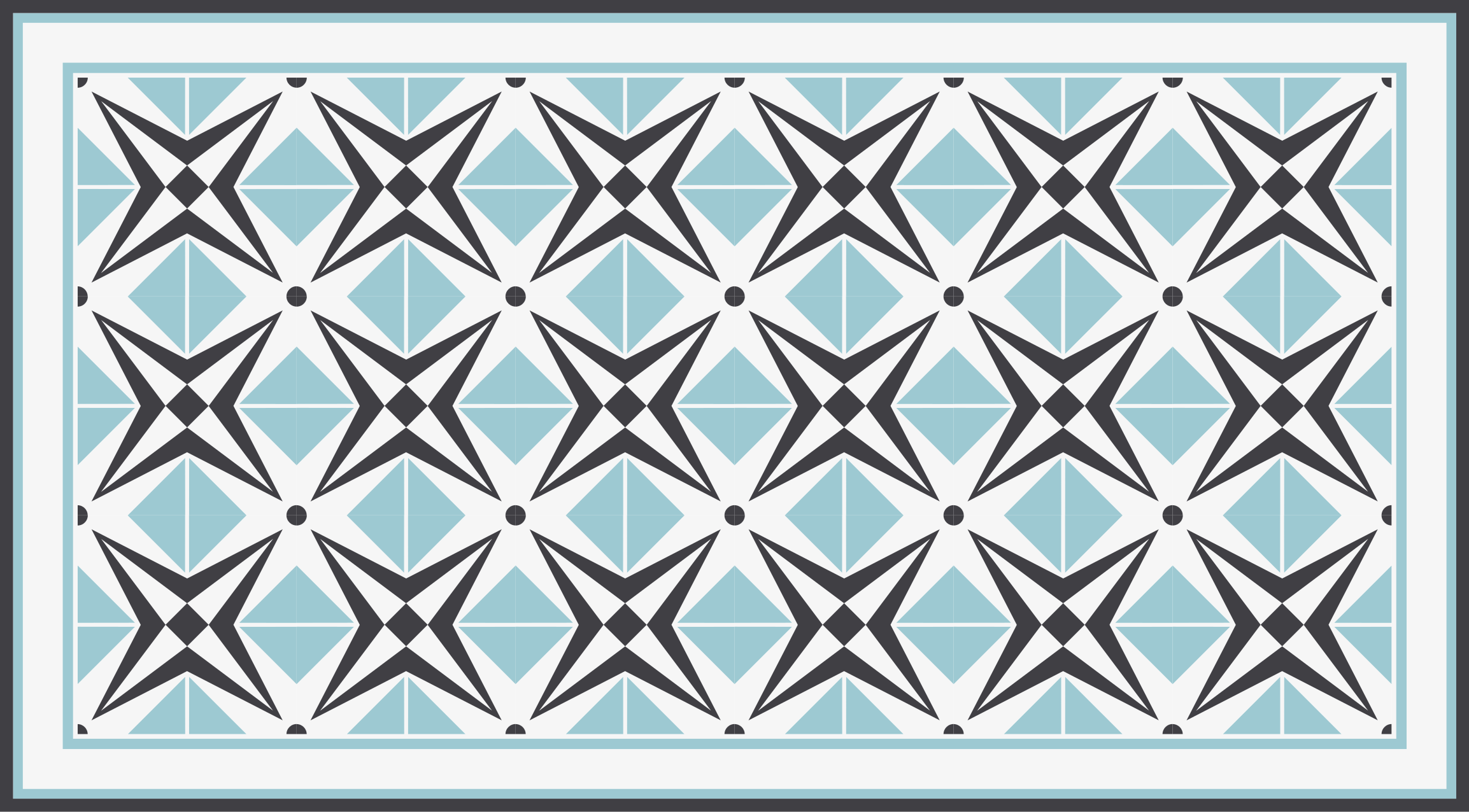 Zvezdasto modri motiv Vinilna mozaik preproga - TenStickers