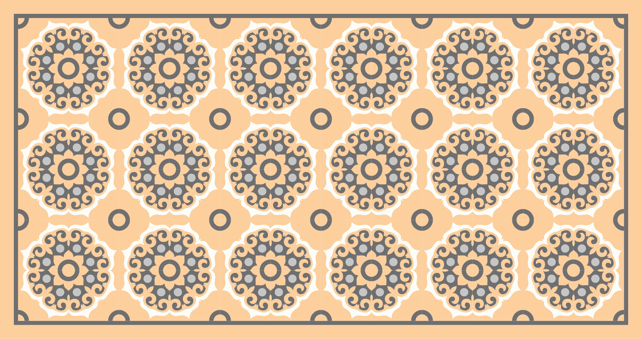 Geometric mandala motif vinilna talna obloga - TenStickers
