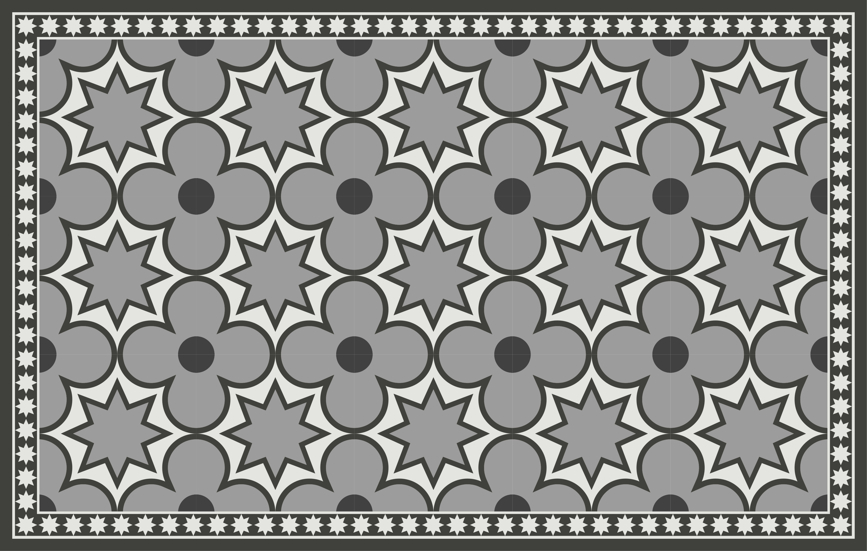 Star pattern style vinilna talna obloga ploščice - TenStickers