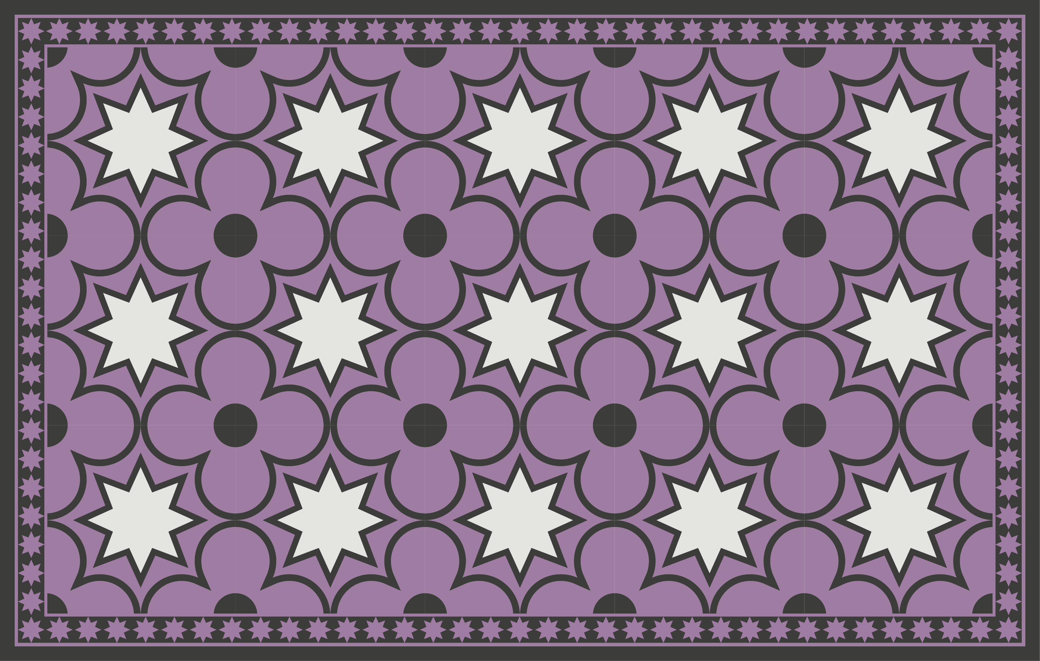 Star patterned motif vinilna talna obloga - TenStickers