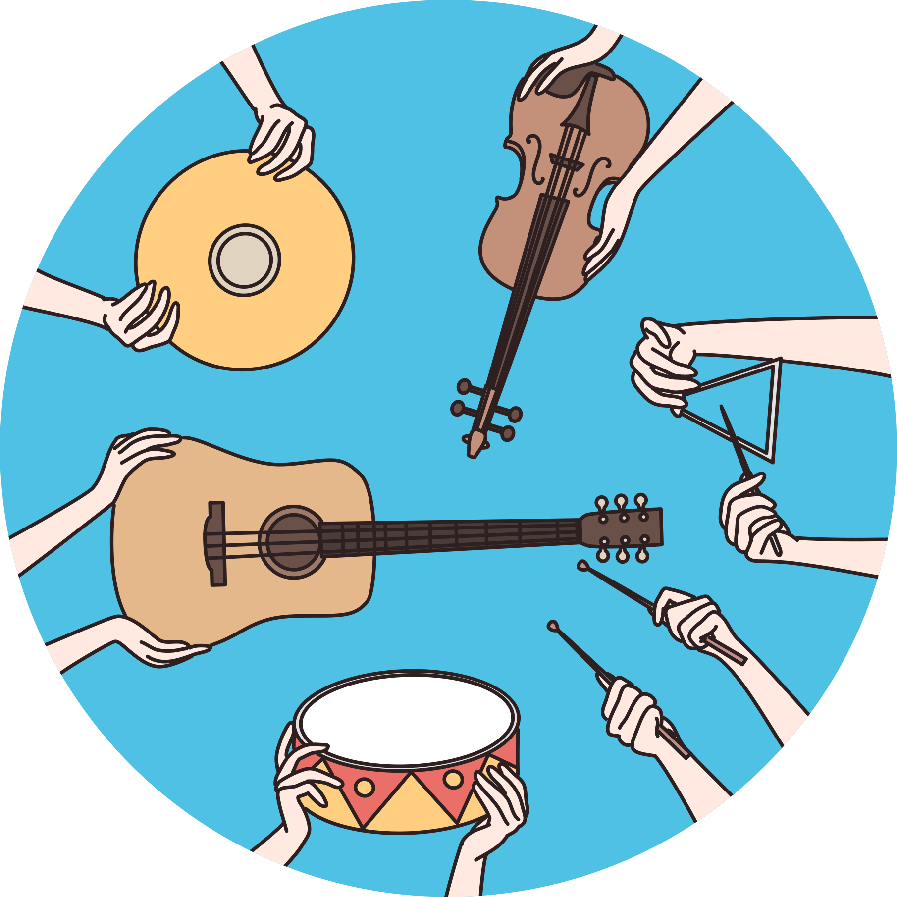 Motiv glasbenih rok Vinilne preproge v drugih vzorcih - TenStickers