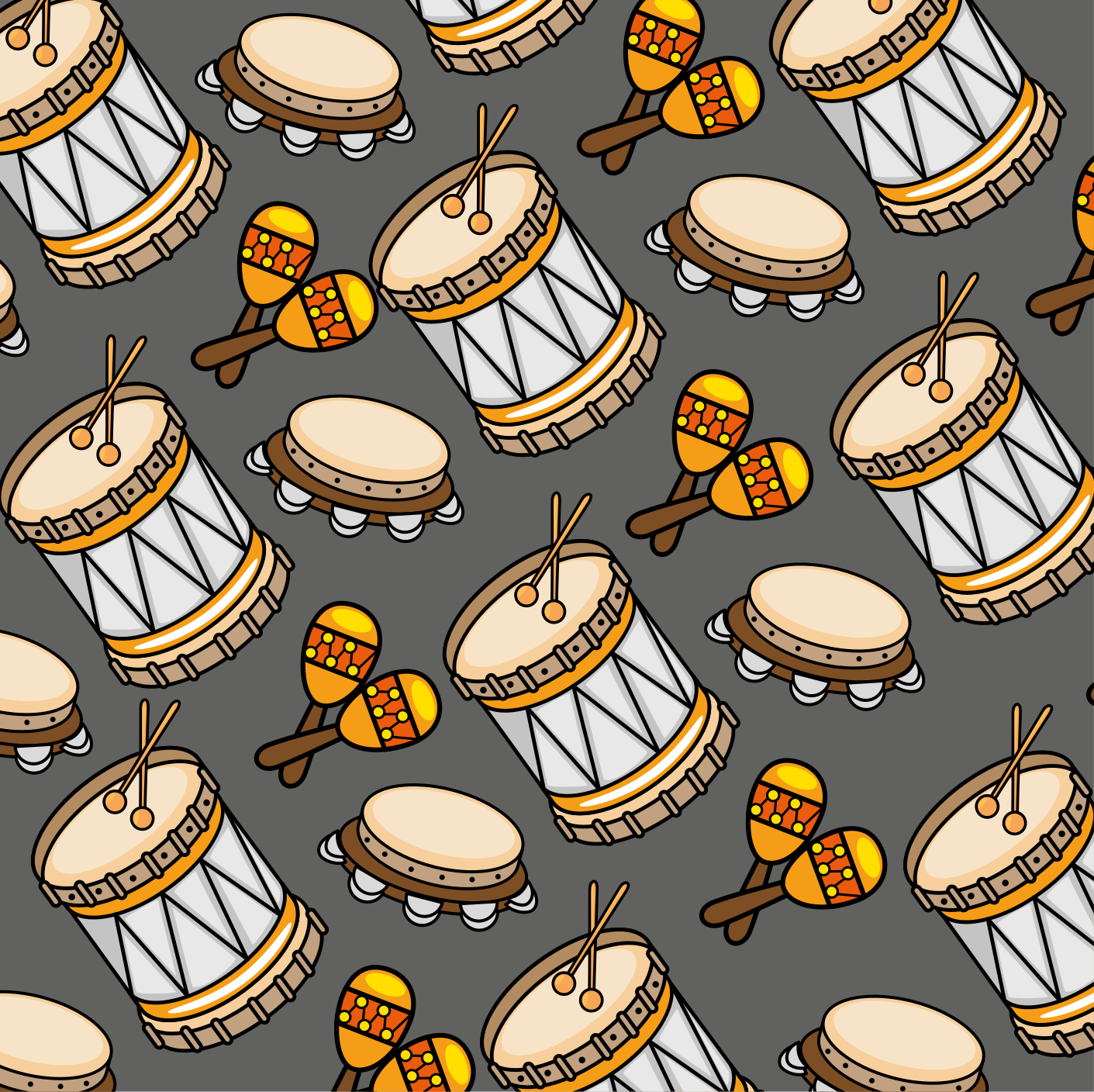 Instrument pattern vinilna preproga z igro - TenStickers