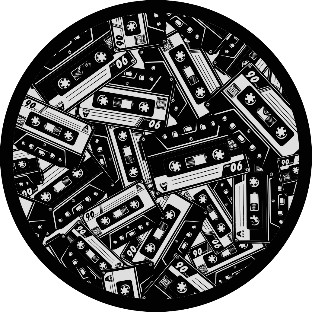 Cassette tape concept vinilne preproge v drugih vzorcih - TenStickers