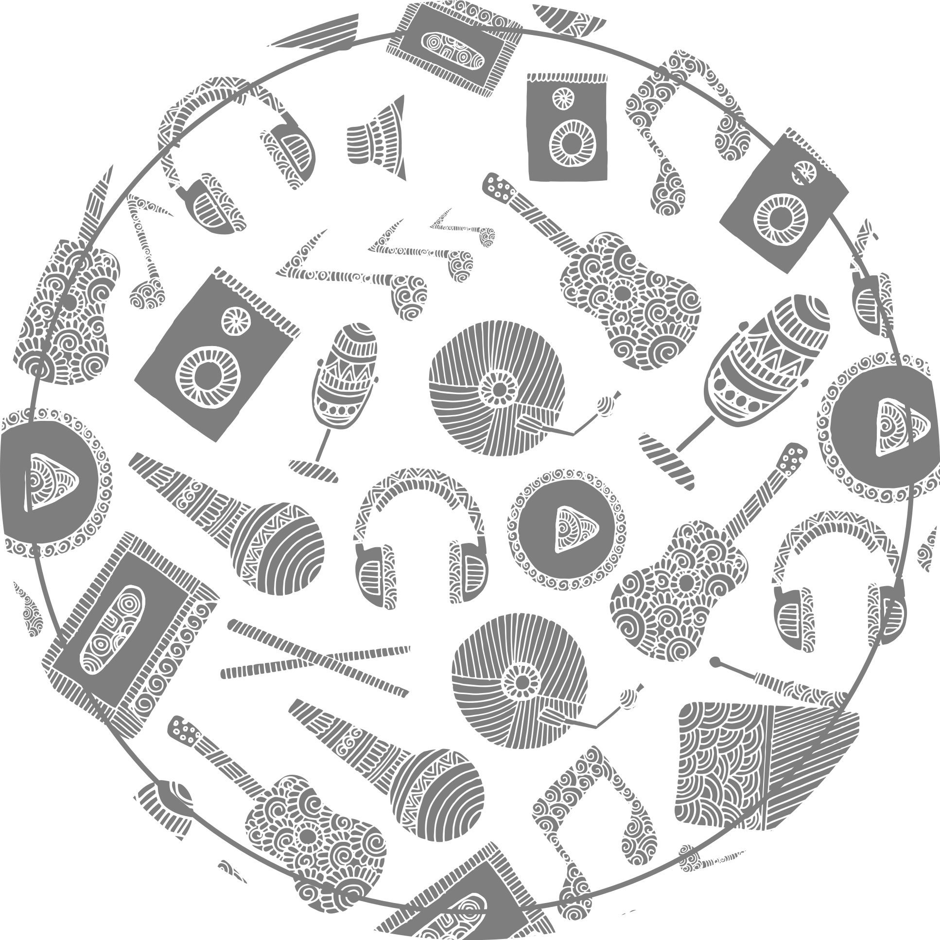 Vzorci glasbil Vinilne preproge v drugih vzorcih - TenStickers