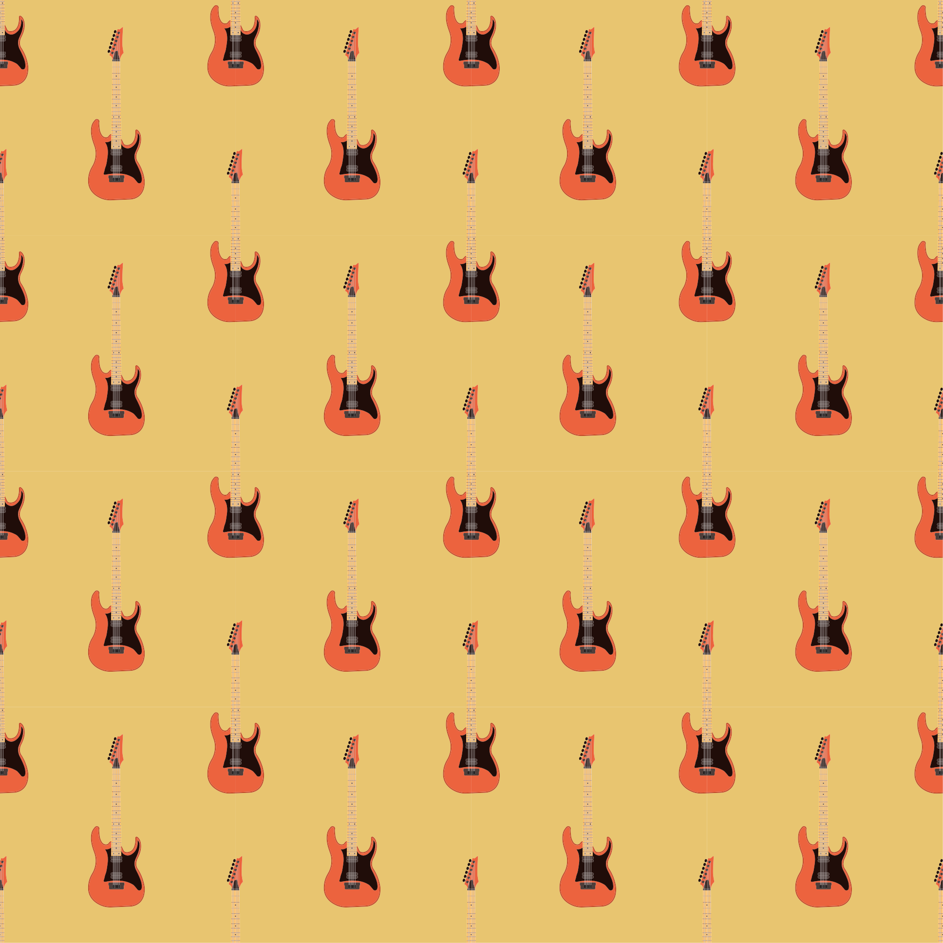 Electric guitar focal vinilna preproga za najstnike - TenStickers