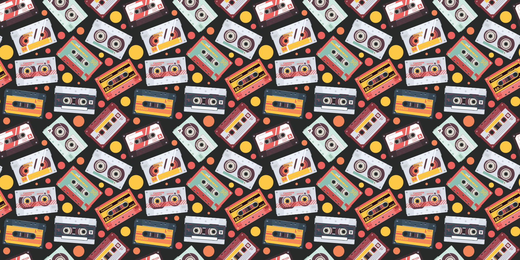 Vintage audio cassettes in druge vinilne preproge - TenStickers
