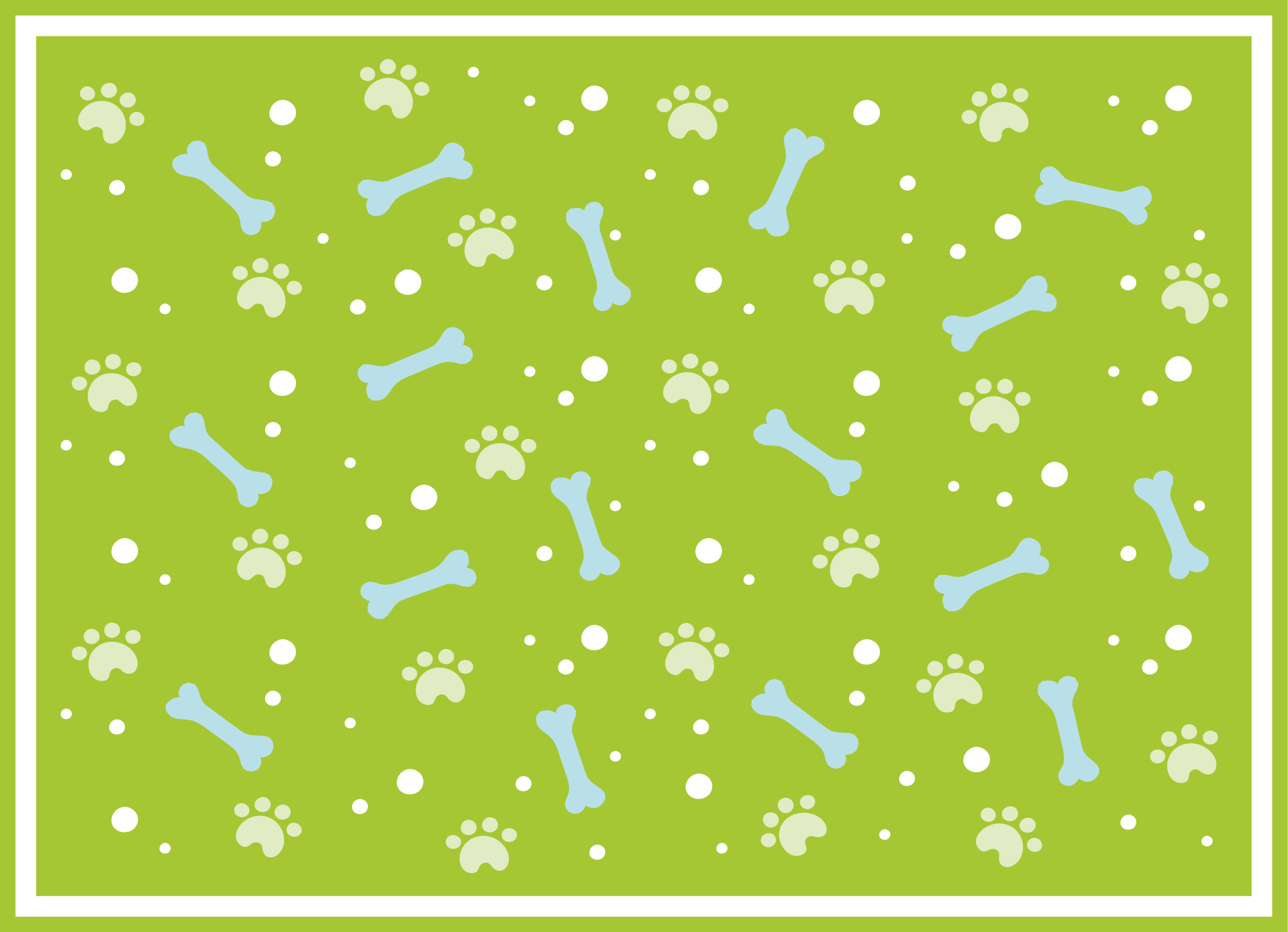 Neverjetne modre in zelene pasje tačke živalska preproga - TenStickers