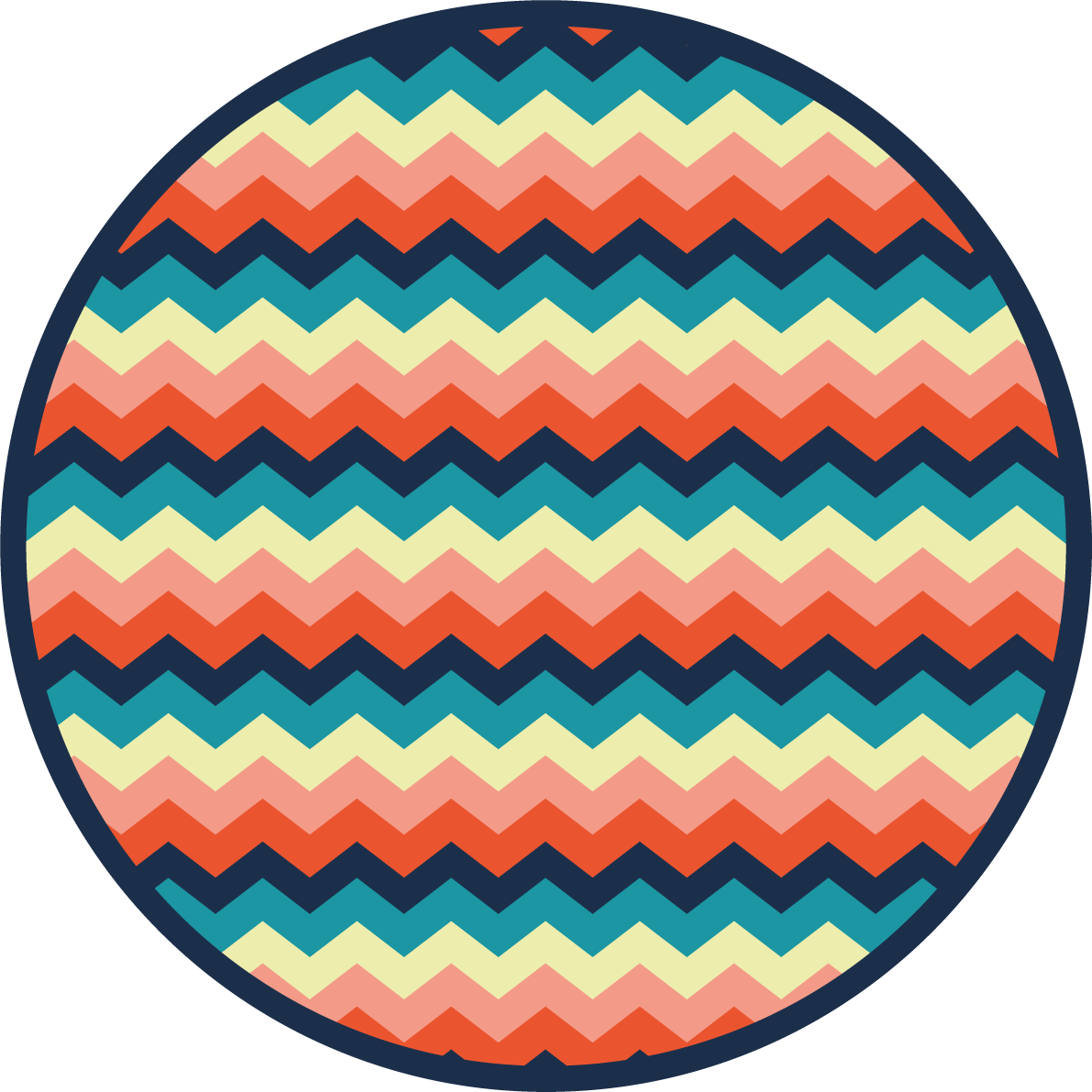 Colourful chevron pattern vinilne preproge - TenStickers