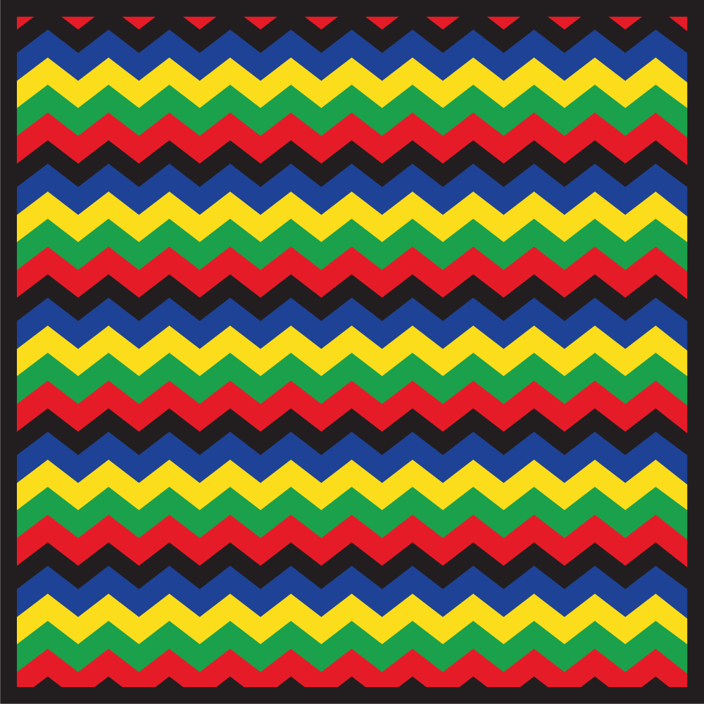 Lively zigzag element vinilne preproge z vzorci - TenStickers