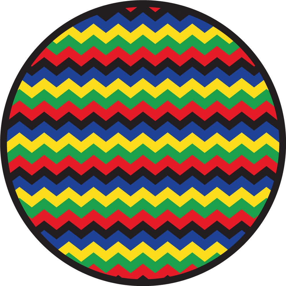 Colorful zigzag style vinilne preproge z vzorci - TenStickers