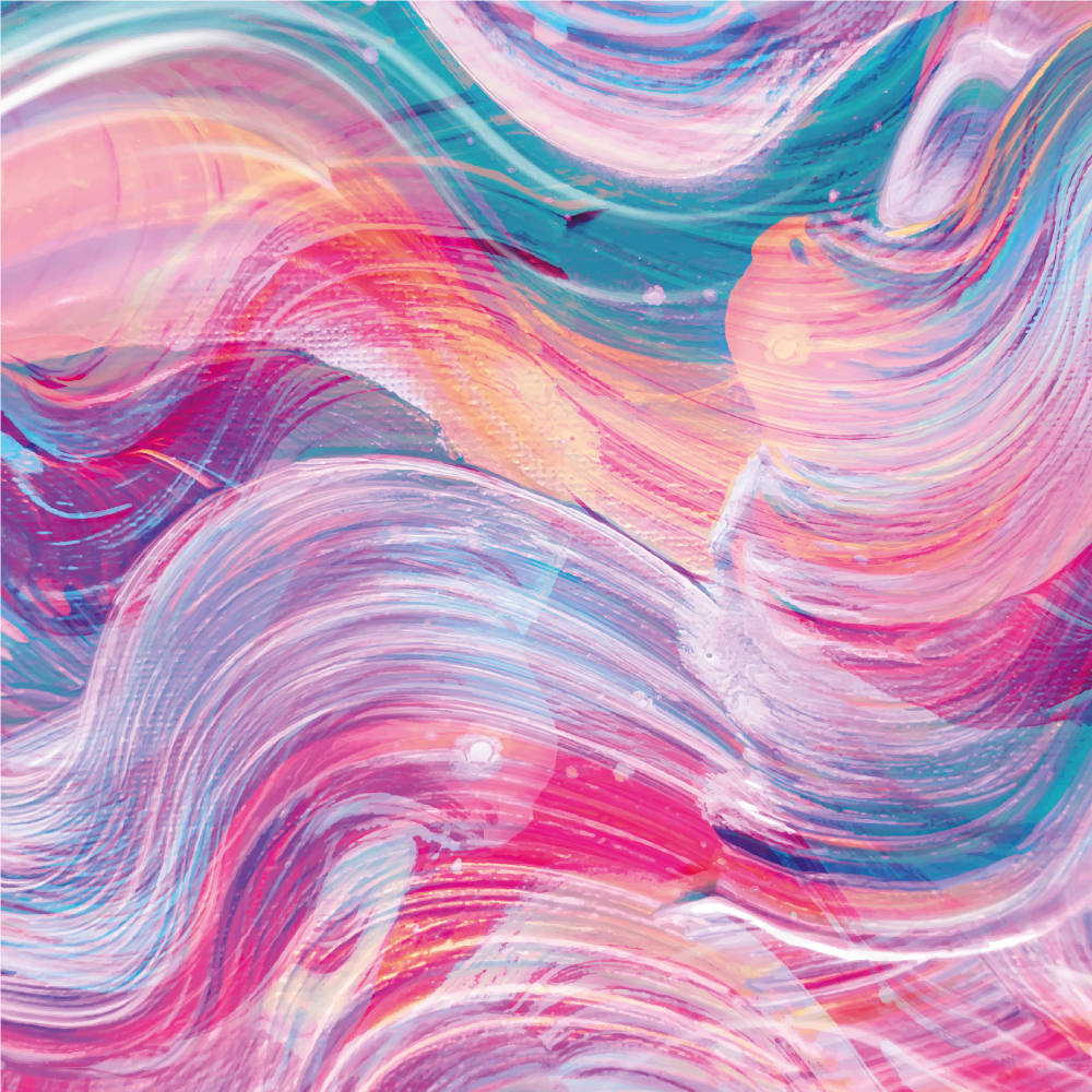 Colorful wave swirls vinilna preproga - TenStickers