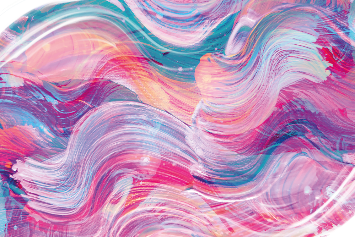 Vibrant abstract curves vinilna preproga - TenStickers