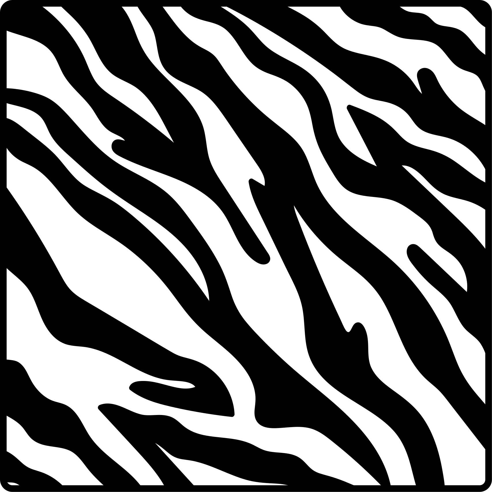 Zebra pattern style vinilni tepih z živalskim potiskom - TenStickers