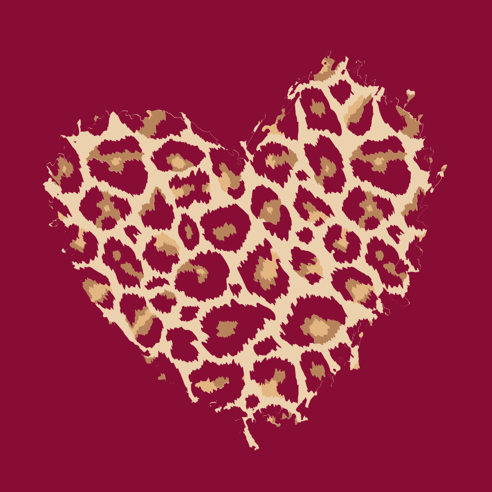 Heart pattern artwork vinilni tepih z živalmi - TenStickers