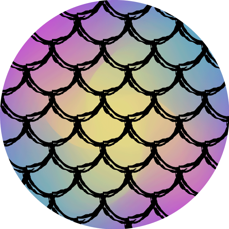 Krožna preproga ribje skale gradient vzorec - TenStickers