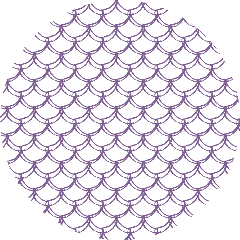 Purples scalloped pattern vinilna preproga za kopalnico - TenStickers