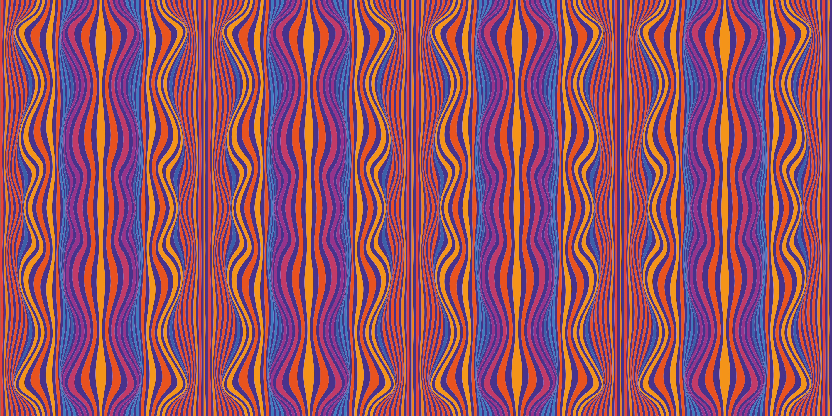 Vibrant wavy lines vinilne preproge z vzorci - TenStickers