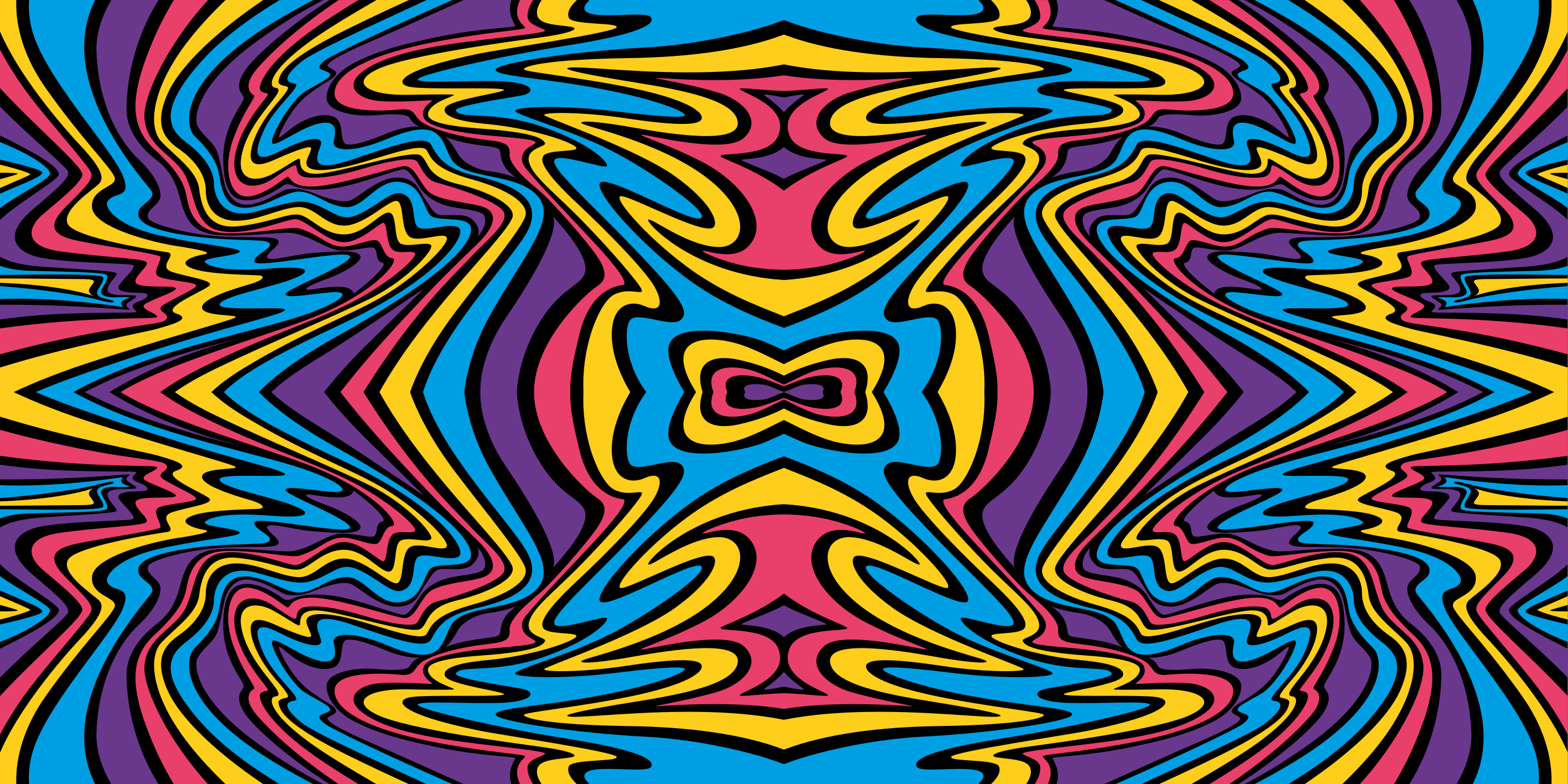Psychedelic swirl pattern vinilne talne obloge - TenStickers