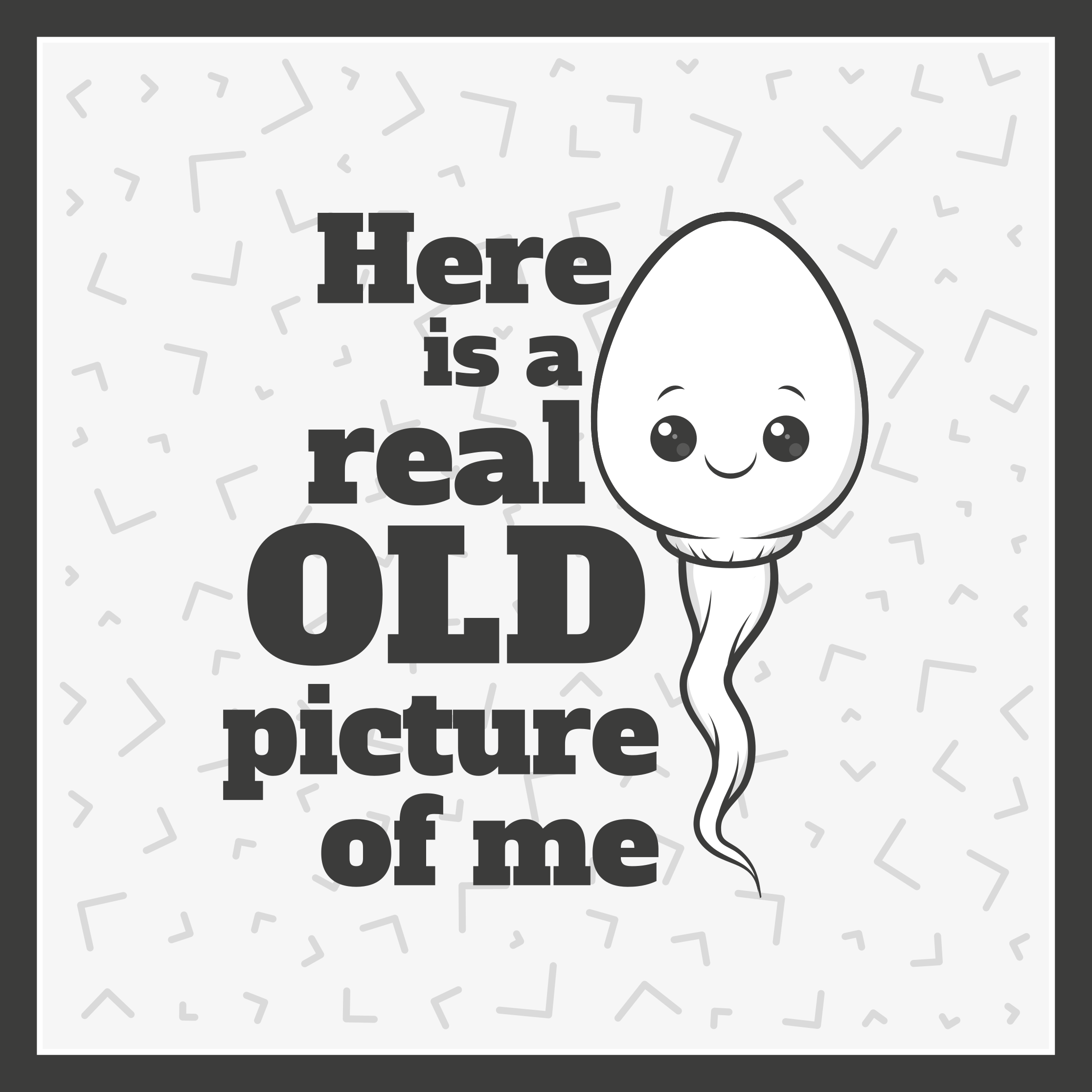 Prava stara slika sperme vinilne preproge z napisom - TenStickers