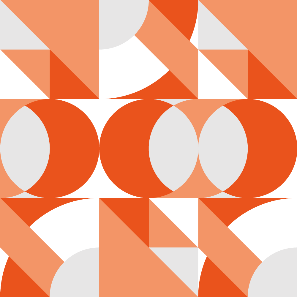 Oranžno bela barva kvadratna vinilna preproga - TenStickers