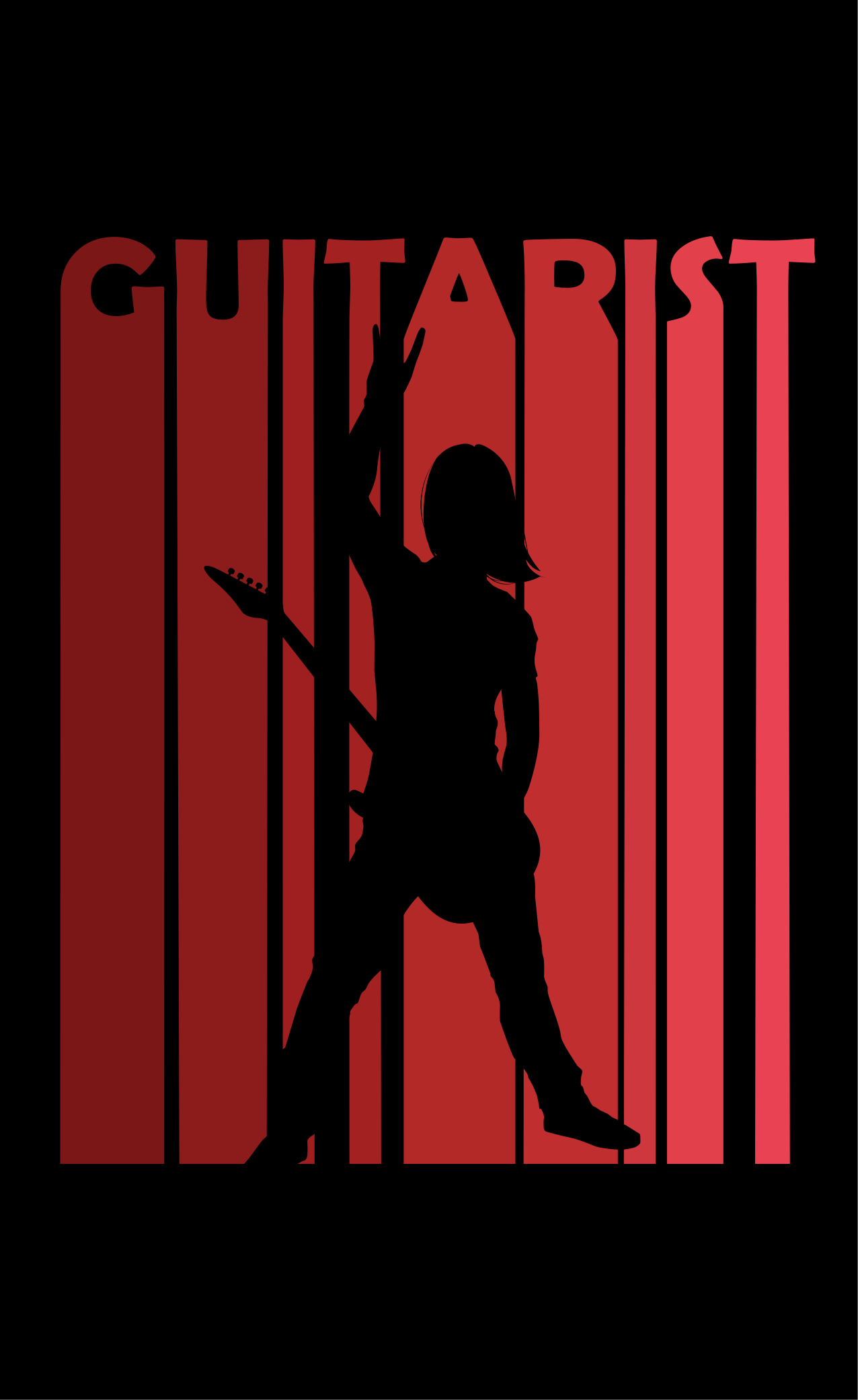 Silhueta kitarista Vinilne talne obloge z teksturo - TenStickers