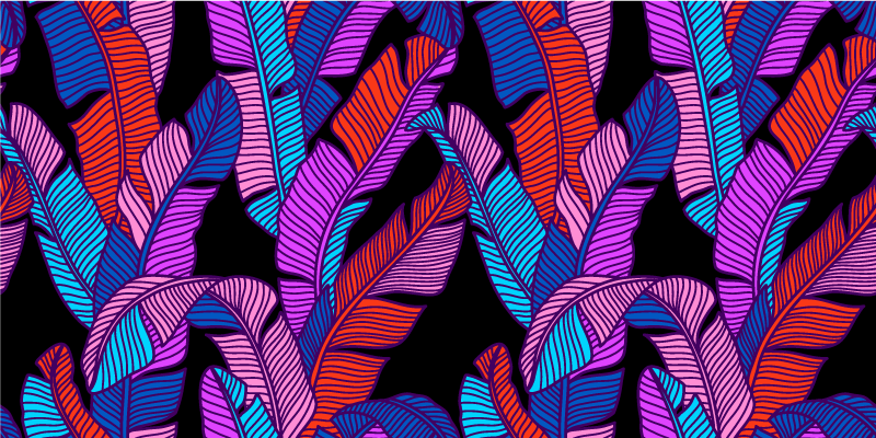 Colorful tropical foliage naravne vinilne preproge - TenStickers