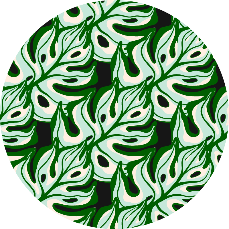 Tropical leaf components naravne vinilne preproge - TenStickers
