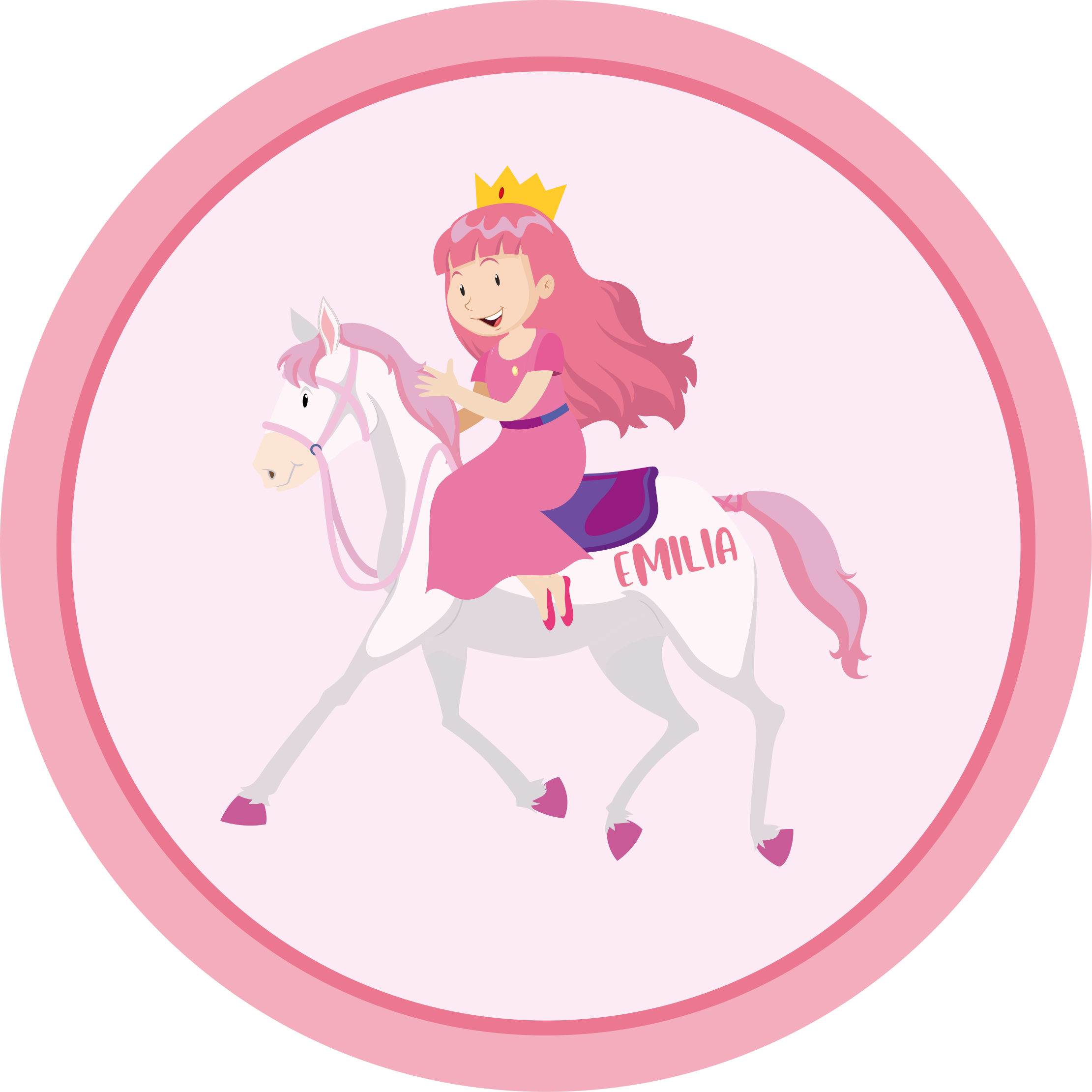 Custom princess on unicorn vinilne preproge drugih vzorcev - TenStickers