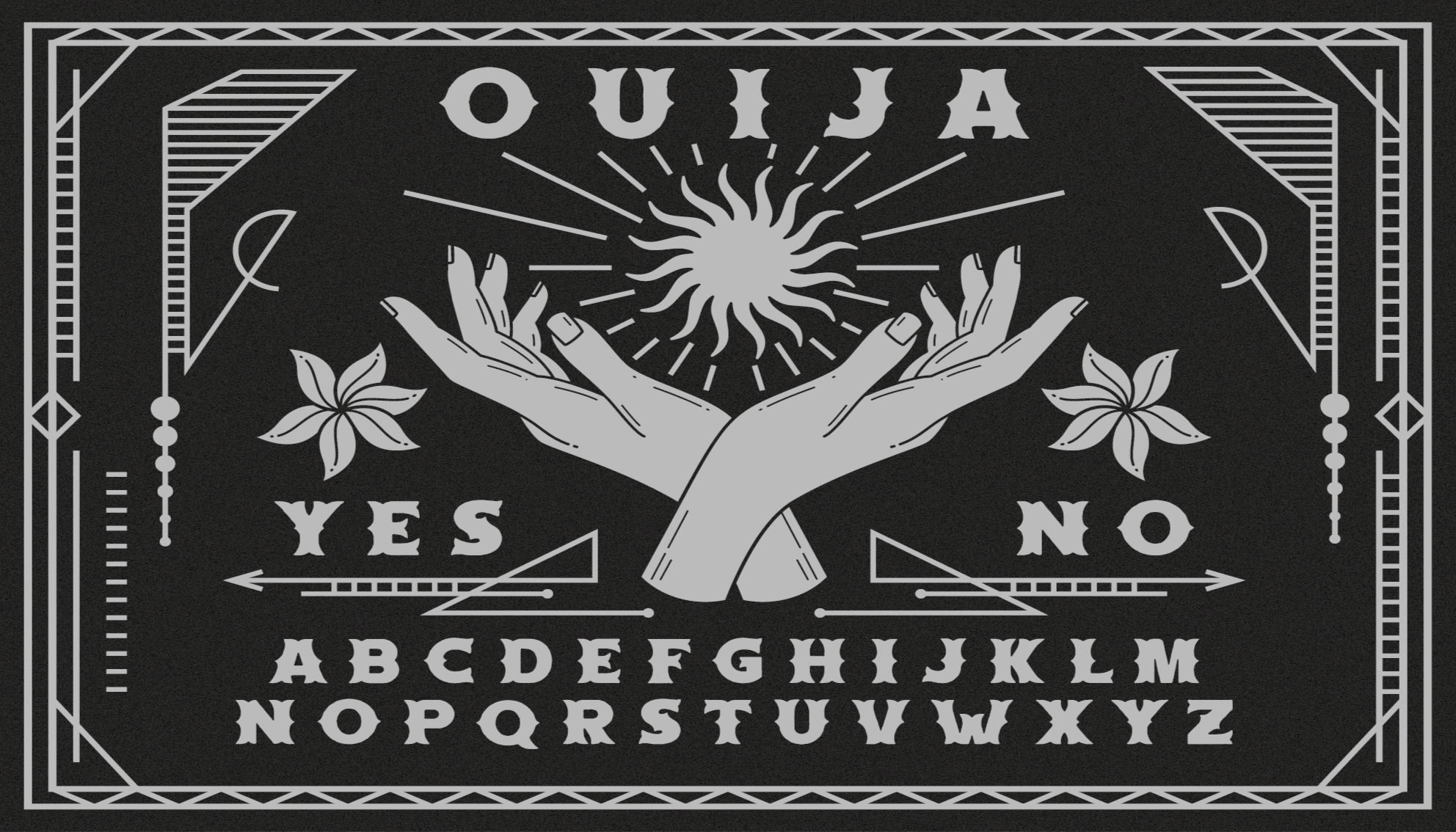Ouija hands design vinilna preproga z zemljevidom sveta - TenStickers