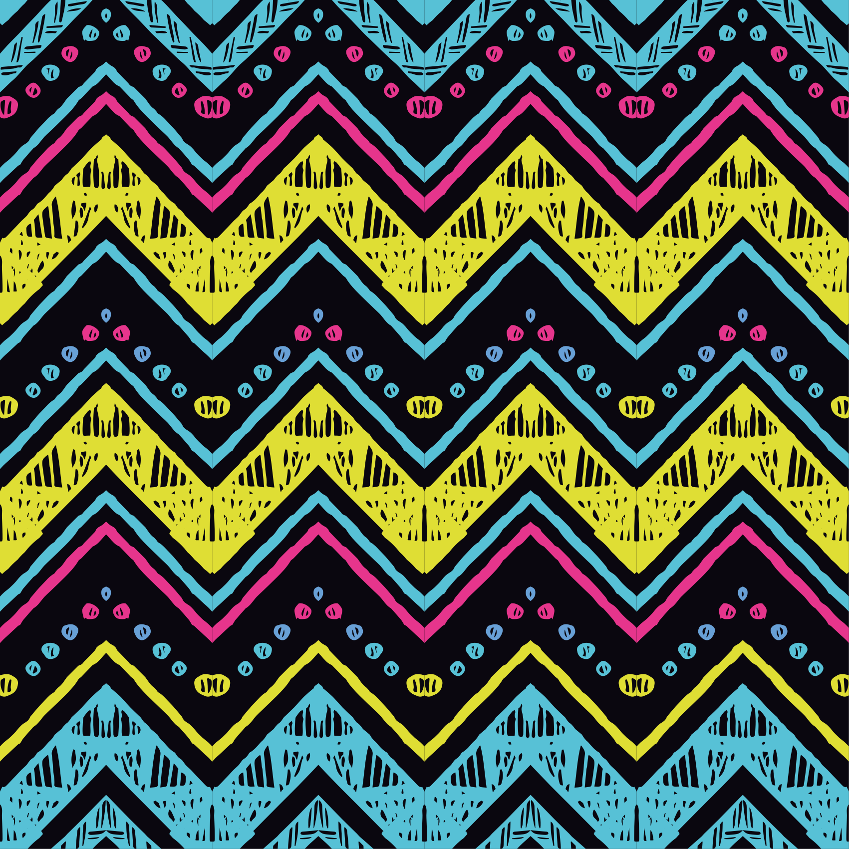 Vibrant chevron pattern vinilne preproge z vzorci - TenStickers