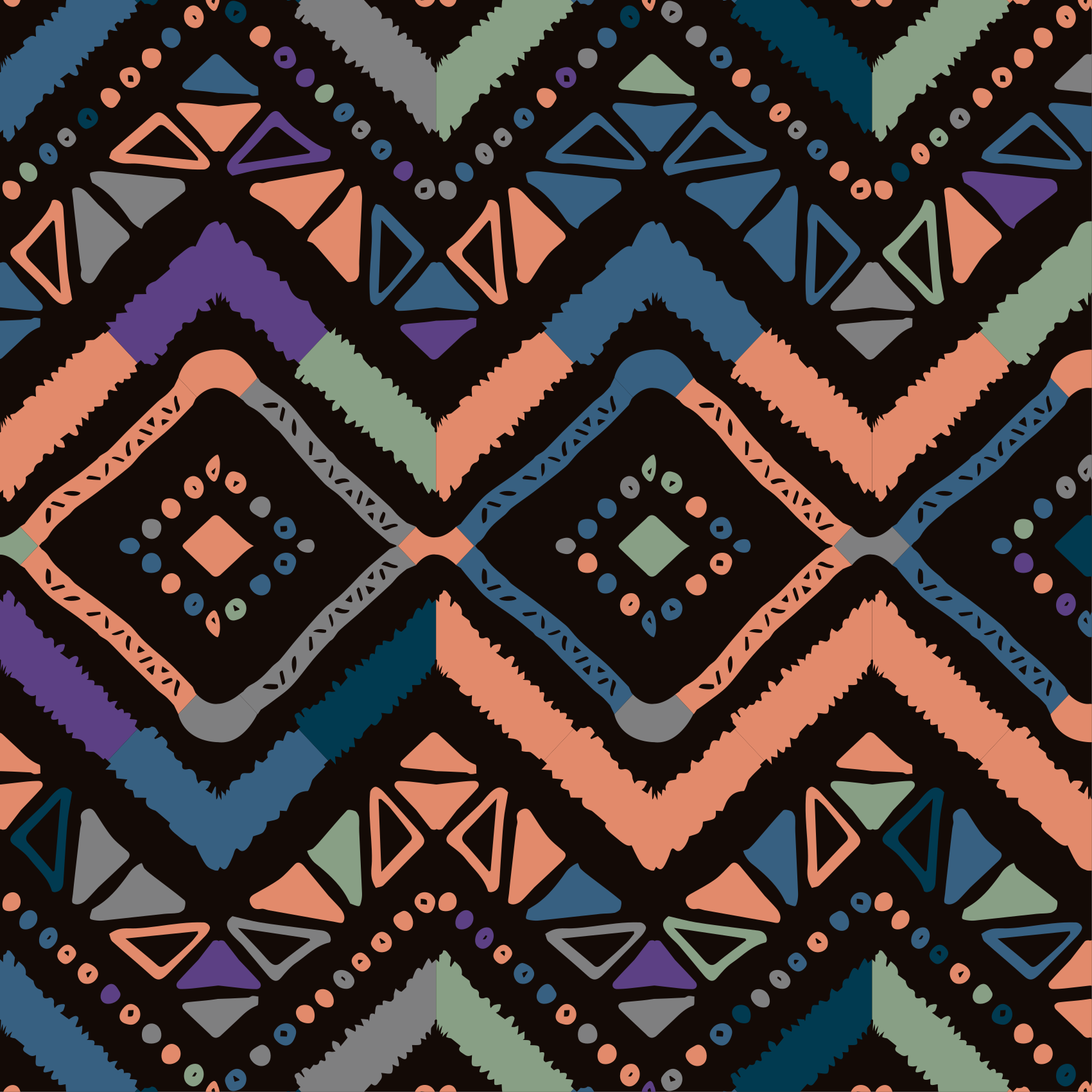 Geometrijski barvni odseki Skandinavski vinilni preproga - TenStickers