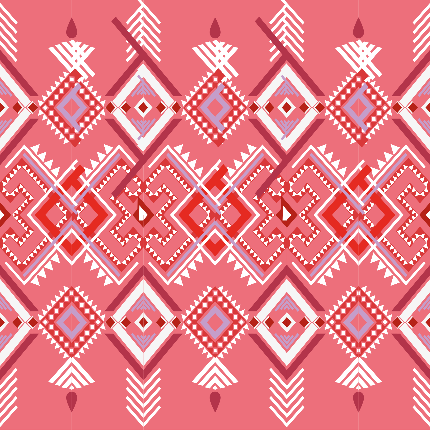 Mozaik plemenskih vzorcev Etnične vinilna preproga - TenStickers