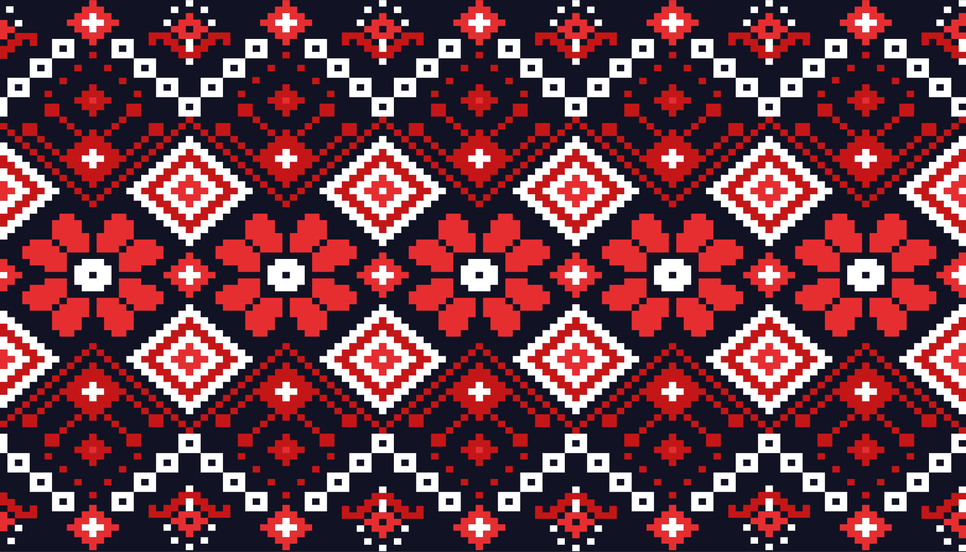 Bela in rdeča etnična preproga z geometrijskim vzorcem - TenStickers