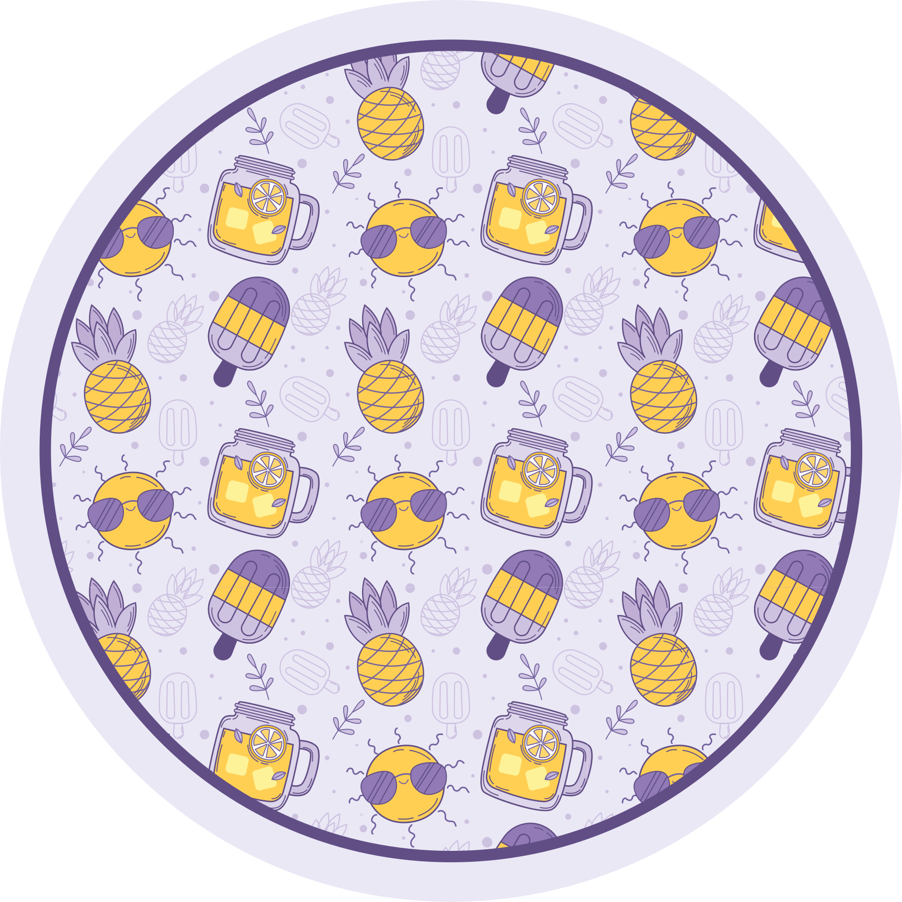 Tropska poletna zabava Vinilne preproge v drugih vzorcih - TenStickers