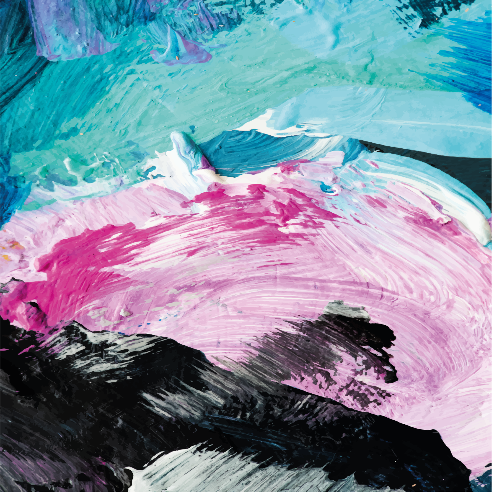 Abstraktna barvna eksplozija vinilna preproga - TenStickers