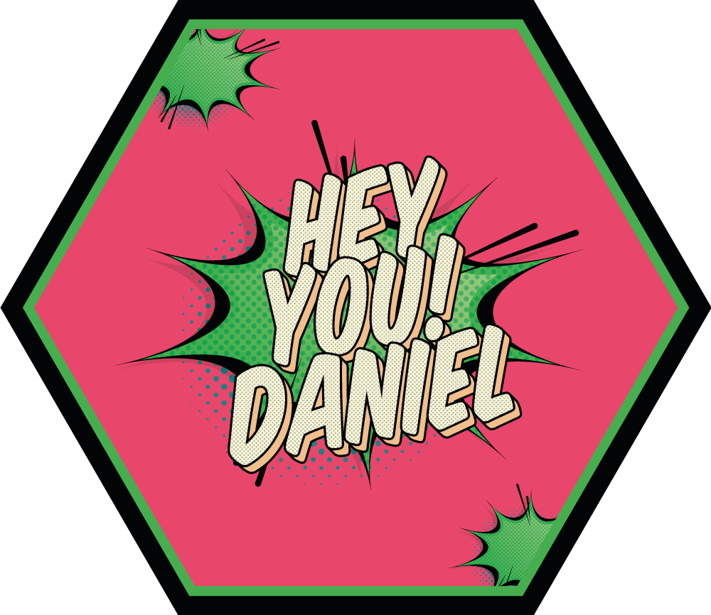 Pozdrav v komičnem slogu Vinilna preproga z imeni - TenStickers