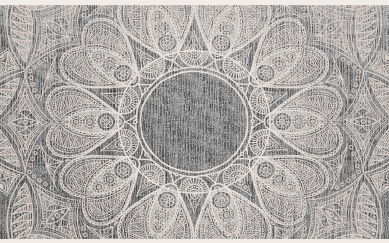 Siva etnično ročno izdelana preproga s teksturo - TenStickers